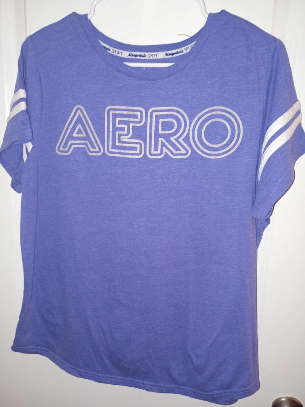Aéropostale Sport Purple 'AERO' Short Sleeve Tee